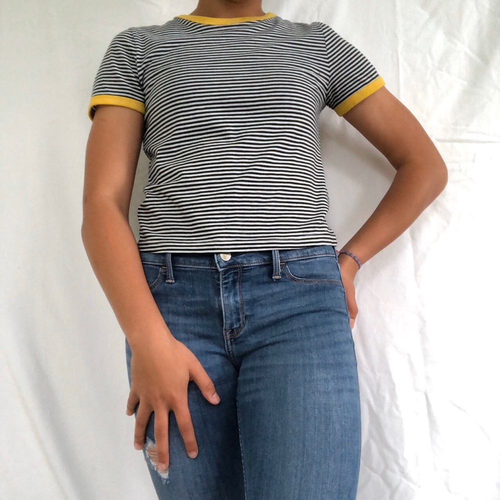Black and white striped t-shirt